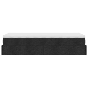 Ottoman Bett mit Matratze Schwarz 80x200 cm
