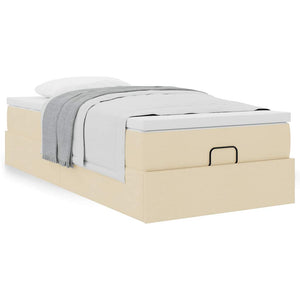 Ottoman Bett mit Matratze Creme 80x200 cm