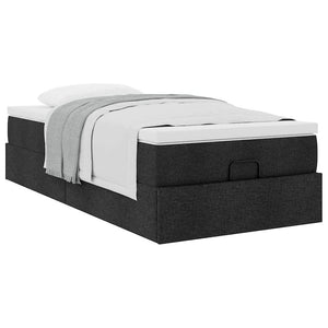 Ottoman Bett mit Matratze Schwarz 90x190 cm
