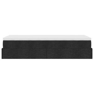 Ottoman Bett mit Matratze Schwarz 90x190 cm
