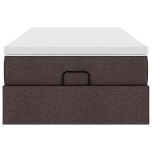 Ottoman-Bett mit Matratze Dunkelbraun 90x190 cm