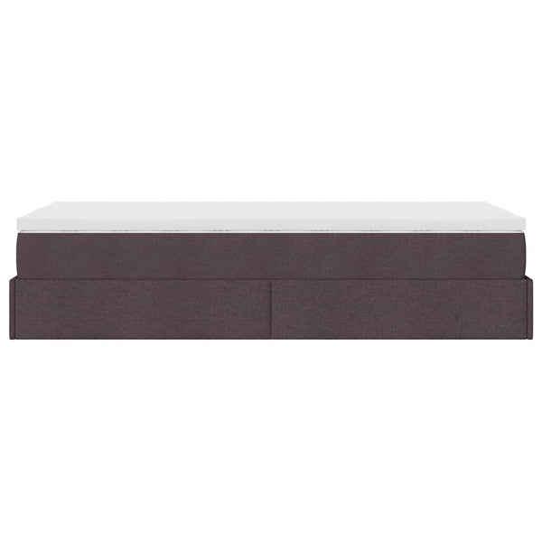 Ottoman-Bett mit Matratze Dunkelbraun 90x190 cm