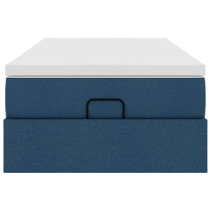 Ottoman Bett mit Matratze Blau 90x190 cm