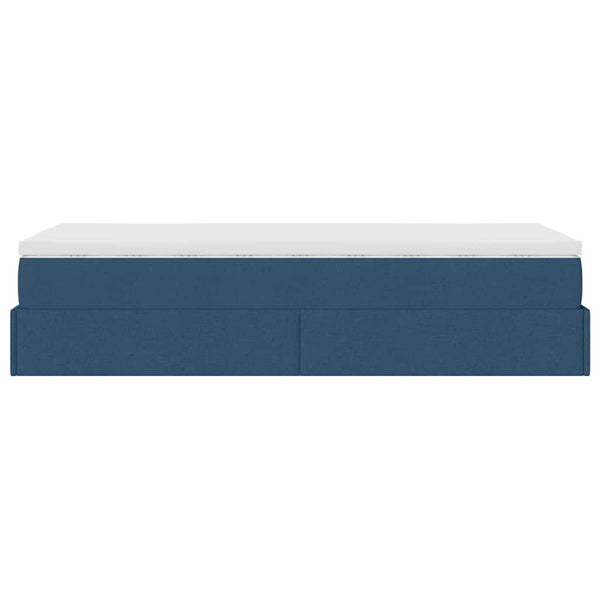Ottoman Bett mit Matratze Blau 90x190 cm