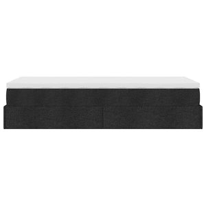 Ottoman Bett mit Matratze 100x200 cm Schwarz