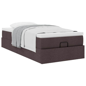 Ottoman Bett mit Matratze Dunkelbraun 100x200 cm