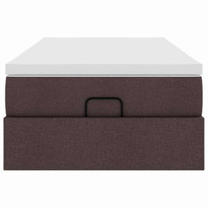 Ottoman Bett mit Matratze Dunkelbraun 100x200 cm