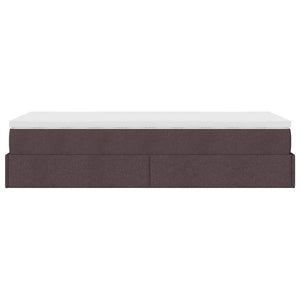 Ottoman Bett mit Matratze Dunkelbraun 100x200 cm