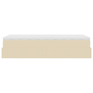 Ottoman Bett mit Matratze Creme 100x200 cm