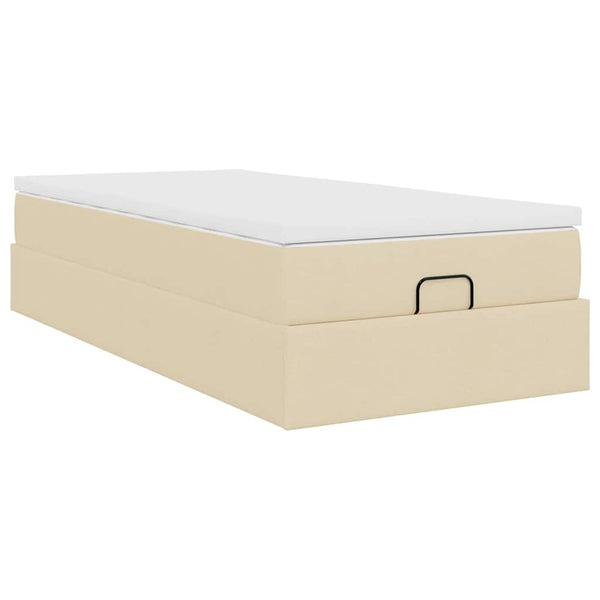 Ottoman Bett mit Matratze Creme 100x200 cm