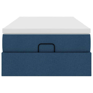 Ottoman Bett mit Matratze Blau 100x200 cm