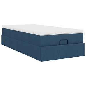 Ottoman Bett mit Matratze Blau 100x200 cm