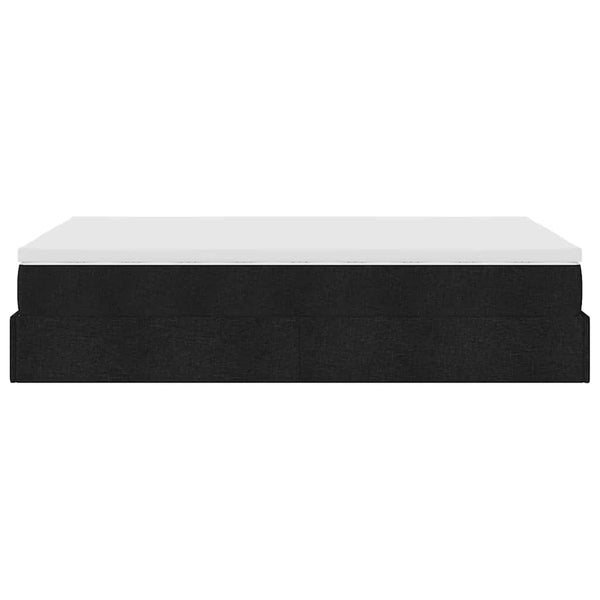 Ottoman Bett mit Matratze 120x190 cm Schwarz