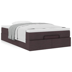 Ottoman Bett mit Matratze Dunkelbraun 120x190 cm