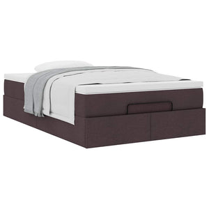 Ottoman Bett mit Matratze Dunkelbraun 120x190 cm