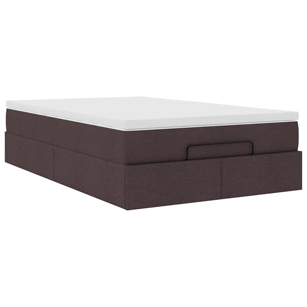 Ottoman Bett mit Matratze Dunkelbraun 120x190 cm