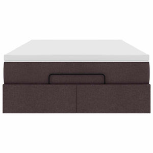 Ottoman Bett mit Matratze Dunkelbraun 120x190 cm