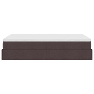 Ottoman Bett mit Matratze Dunkelbraun 120x190 cm