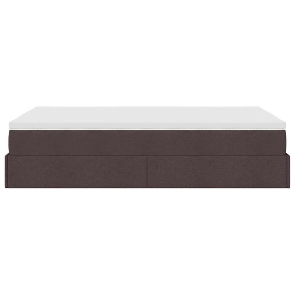 Ottoman Bett mit Matratze Dunkelbraun 120x190 cm