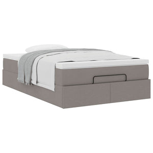 Ottoman Bett mit Matratze Taupe 120x190 cm