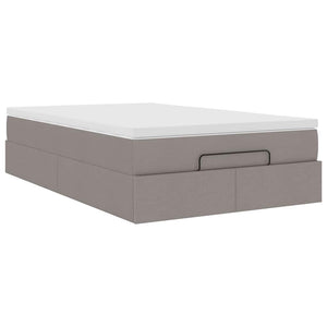 Ottoman Bett mit Matratze Taupe 120x190 cm