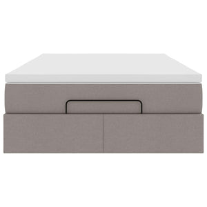 Ottoman Bett mit Matratze Taupe 120x190 cm