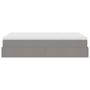 Ottoman Bett mit Matratze Taupe 120x190 cm