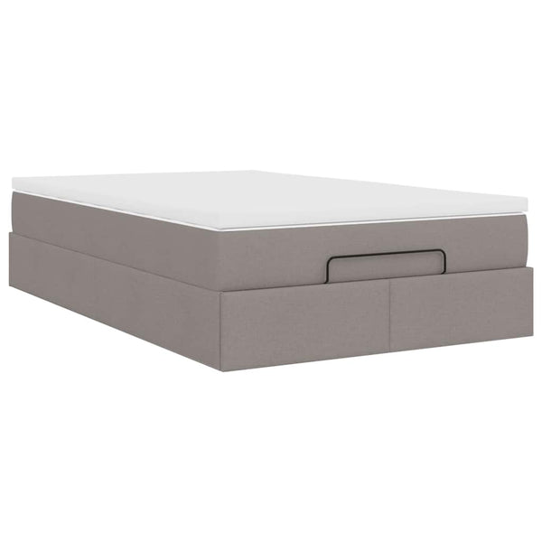 Ottoman Bett mit Matratze Taupe 120x190 cm