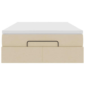 Ottoman Bett mit Matratze Creme 120x190 cm