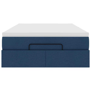 Ottoman Bett mit Matratze Blau 120x190 cm