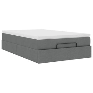 Ottoman Bett mit Matratze Dunkelgrau 120x200
