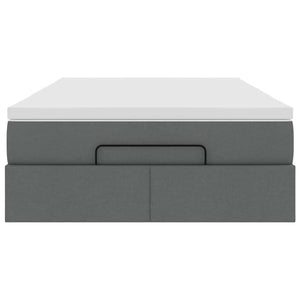 Ottoman Bett mit Matratze Dunkelgrau 120x200