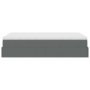 Ottoman Bett mit Matratze Dunkelgrau 120x200