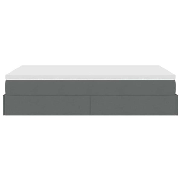 Ottoman Bett mit Matratze Dunkelgrau 120x200