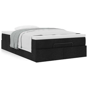 Ottoman Bett mit Matratze 120x200 cm Schwarz