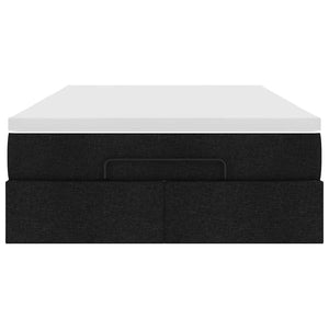 Ottoman Bett mit Matratze 120x200 cm Schwarz