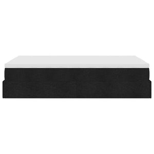 Ottoman Bett mit Matratze 120x200 cm Schwarz