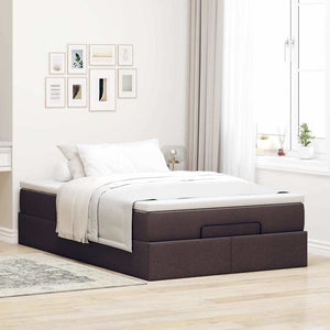 Ottoman Bett mit Matratze Dunkelbraun 120x200 cm