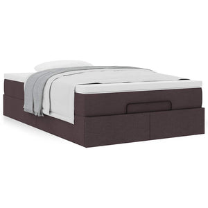 Ottoman Bett mit Matratze Dunkelbraun 120x200 cm