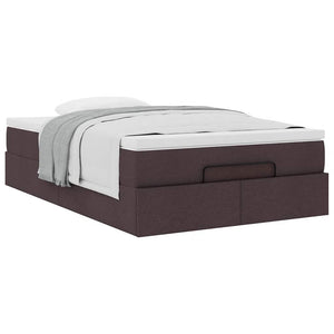 Ottoman Bett mit Matratze Dunkelbraun 120x200 cm