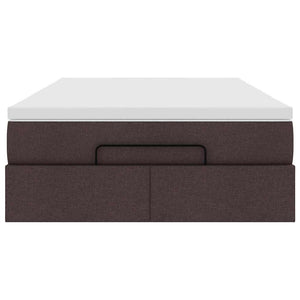 Ottoman Bett mit Matratze Dunkelbraun 120x200 cm
