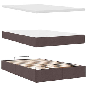 Ottoman Bett mit Matratze Dunkelbraun 120x200 cm