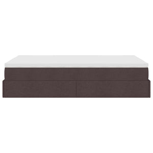 Ottoman Bett mit Matratze Dunkelbraun 120x200 cm