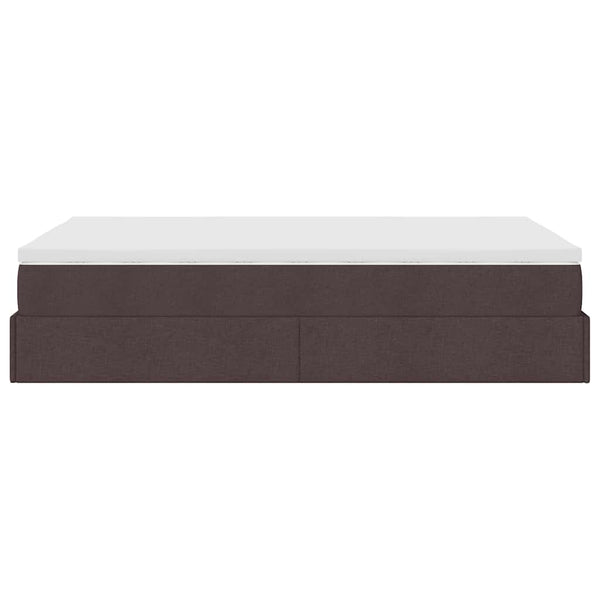 Ottoman Bett mit Matratze Dunkelbraun 120x200 cm