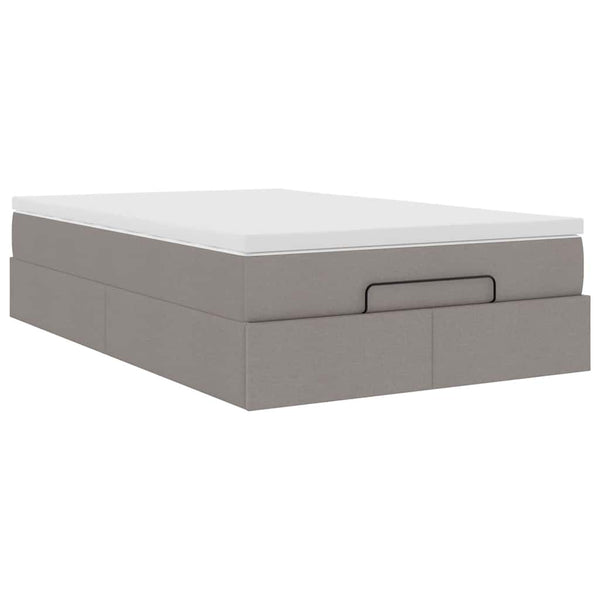 Ottoman Bett mit Matratze 120x200 cm Taupe