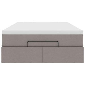Ottoman Bett mit Matratze 120x200 cm Taupe