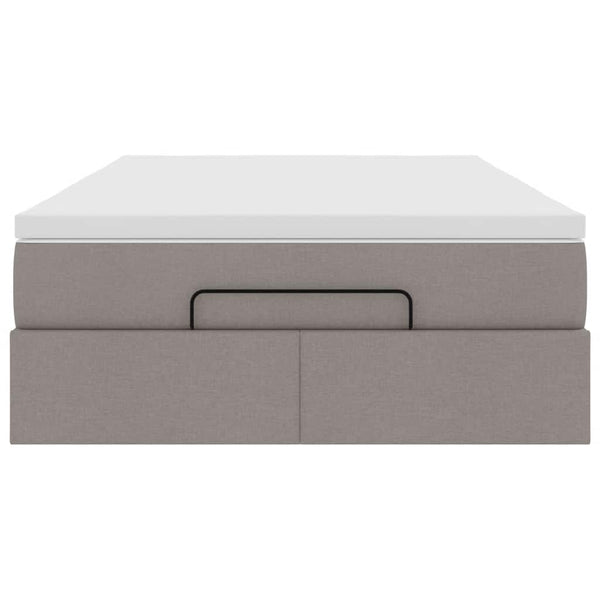 Ottoman Bett mit Matratze 120x200 cm Taupe