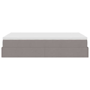 Ottoman Bett mit Matratze 120x200 cm Taupe