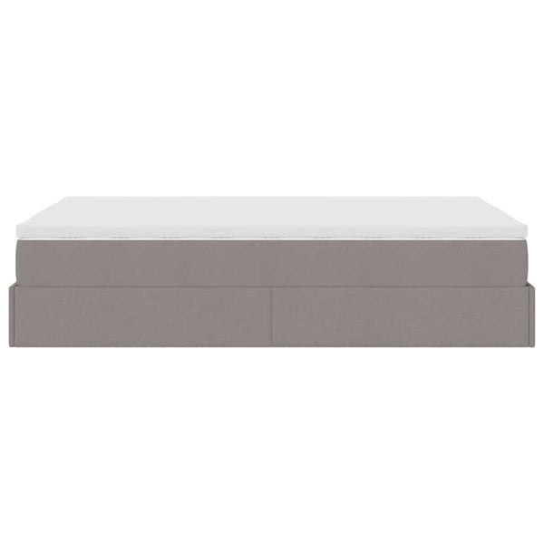 Ottoman Bett mit Matratze 120x200 cm Taupe