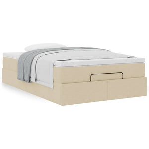 Ottoman Bett mit Matratze Creme 120x200